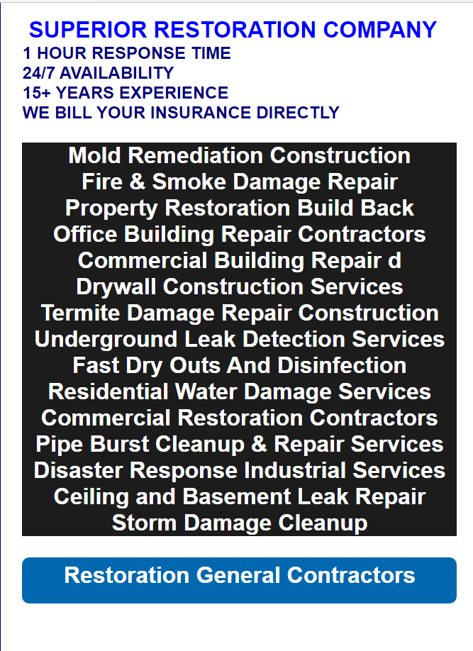 Superior Restoration Emergency | Emergency Water Damage